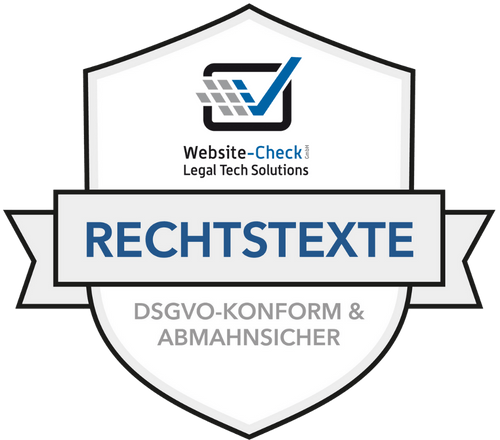 Impressum und Datenschutzerklärung abmahnsicher und DSGVO-konform von Website-Check